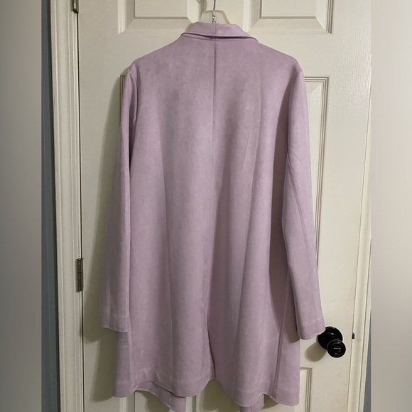 Lavender Microsuede Jacket Cardigan - Picture 2 of 4